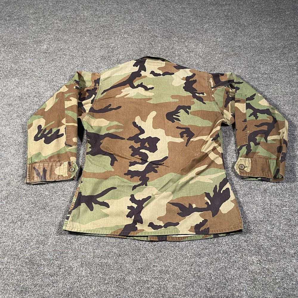 Vintage 90s Terry USMC Woodland Camo Combat Blouse Coat Mens Size Small Short - Picture 5 of 8